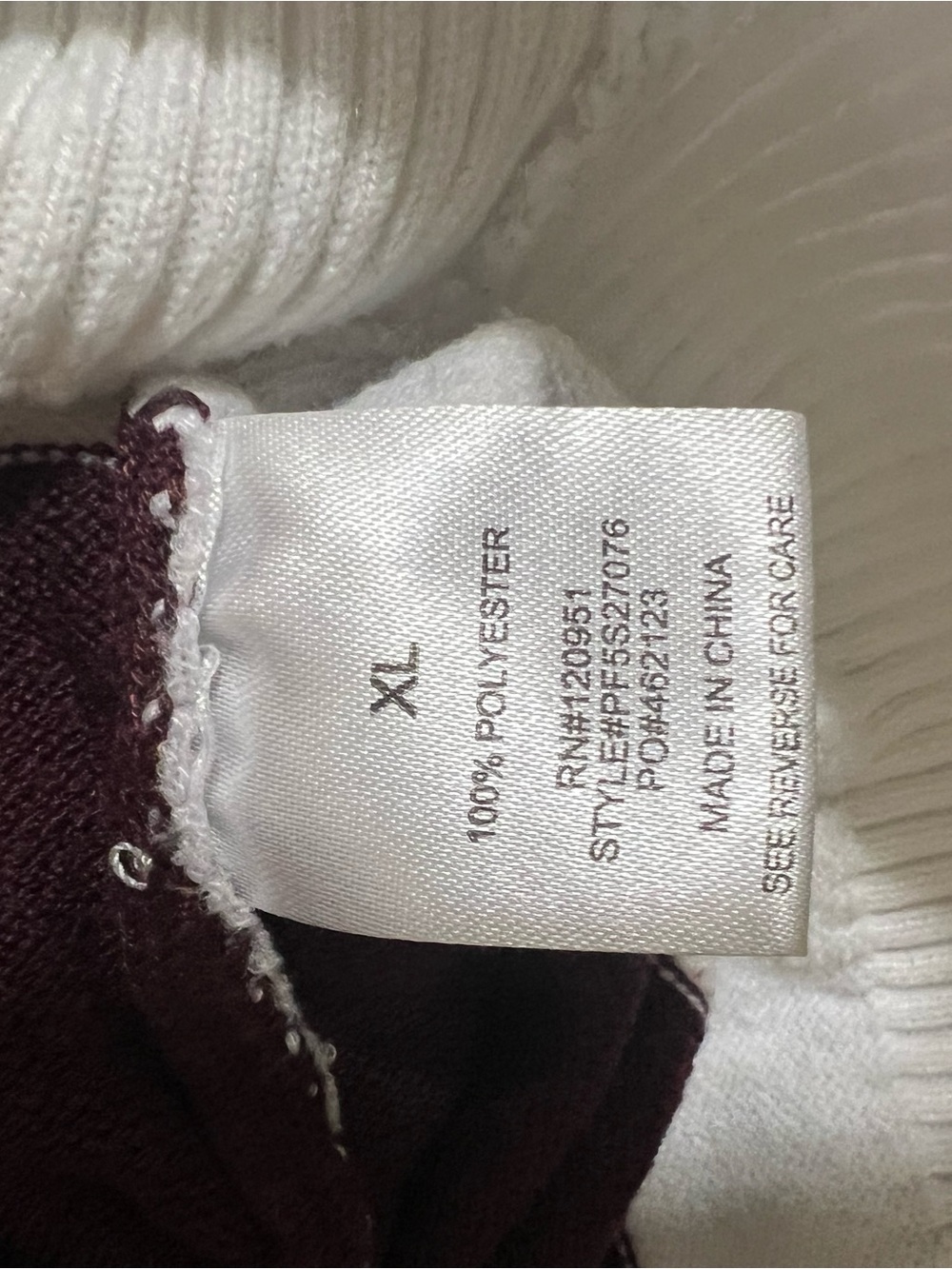Pink Republic Striped Crewneck Sweater - Maroon and White cropped - Picture 4 of 4